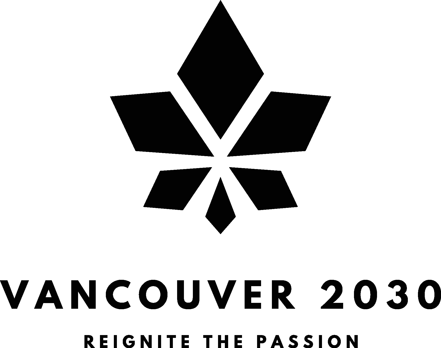 VANCOUVER 2030 OLYMPIC BID Black Logo Vector Logo